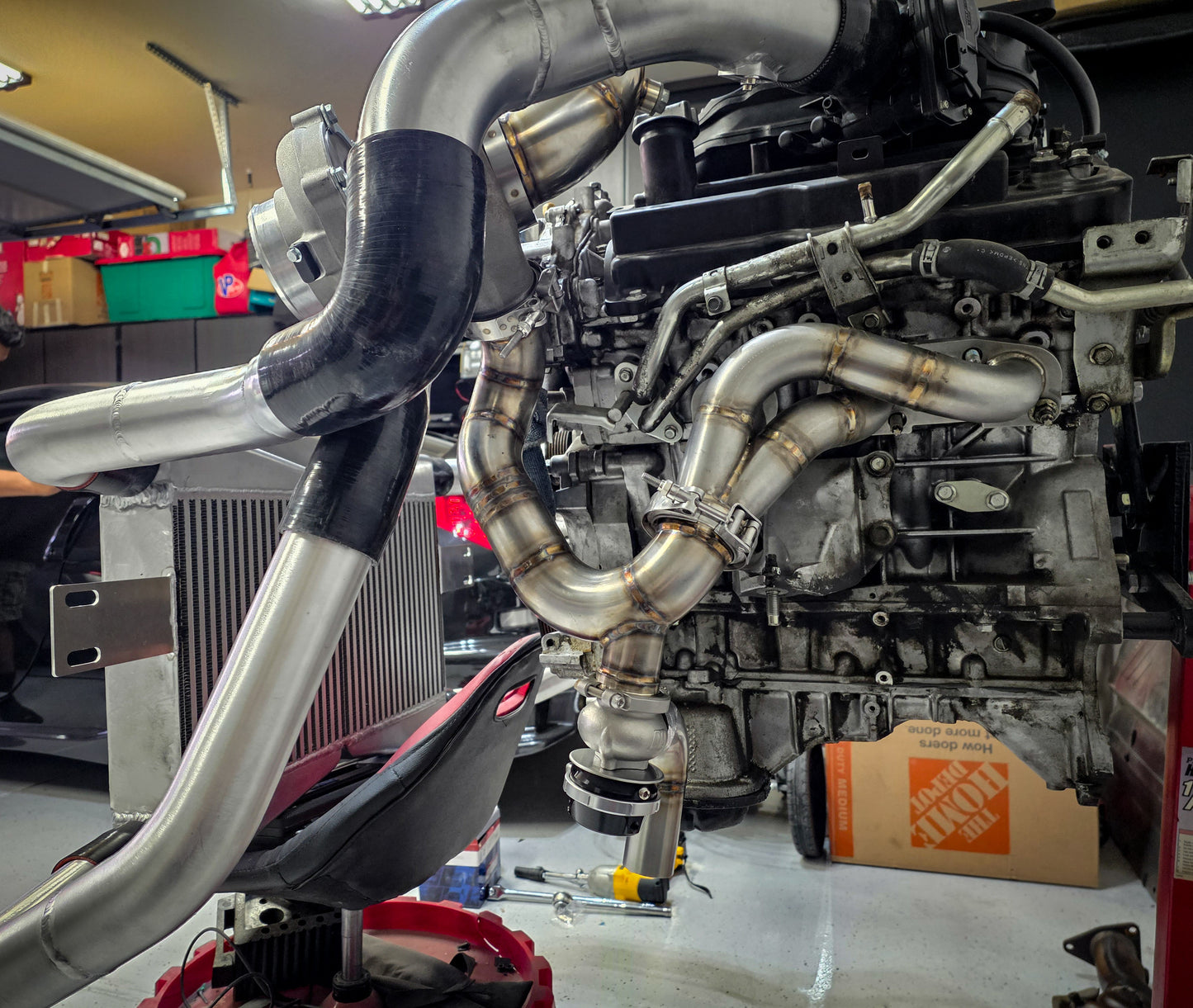 Twin turbo top mount kit