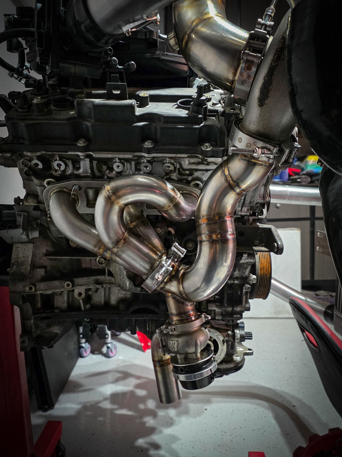 Twin turbo top mount kit